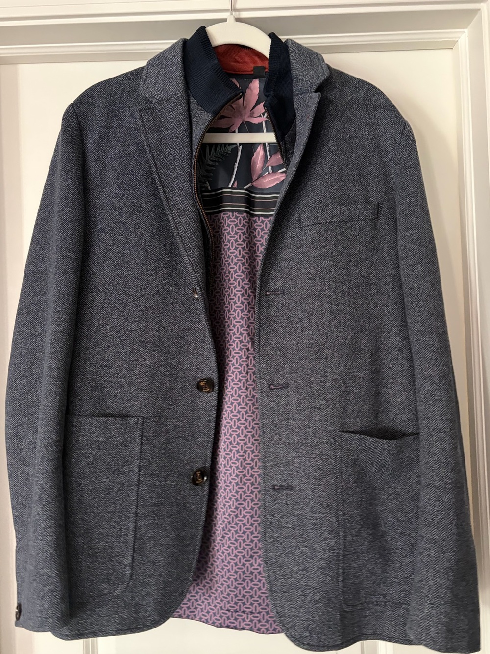 Ted Baker Men’s Herringbone Blazer - Classic Tailored Jacket - Size 5